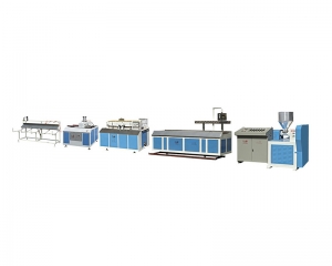 SJ Series of PVC/PS/PE Single-screw Plastic Profiles Extrusion Line